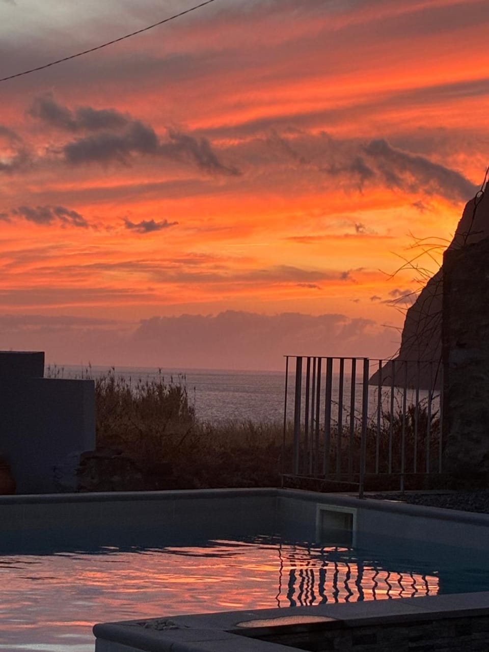 Swimming pool, Sunset