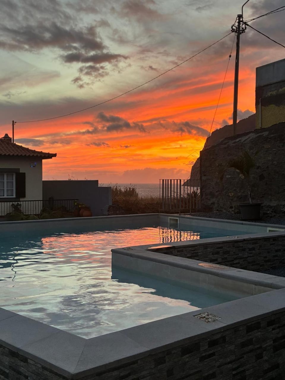 Swimming pool, Sunset