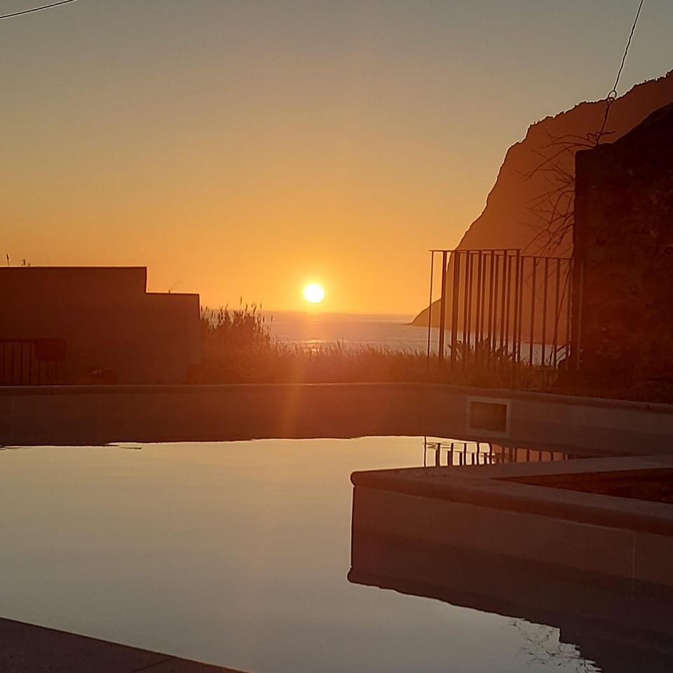 Swimming pool, Sunset