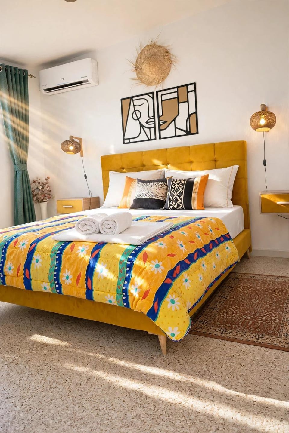 Photo of the whole room, Bedroom, air conditioner