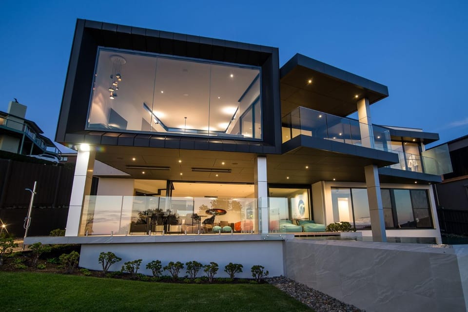 Property building, Patio, Night