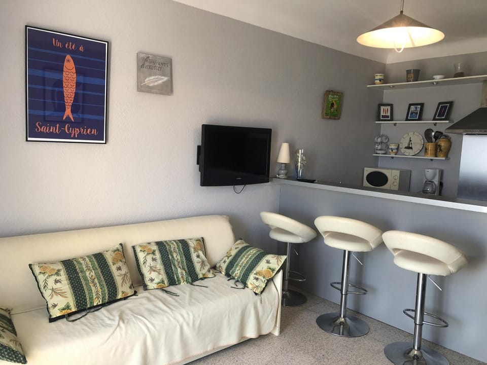 Studio Cabine Climat. 4P, Proche Plage, Animaux OK - FR-1-793-23 Cabin in Saint-Cyprien