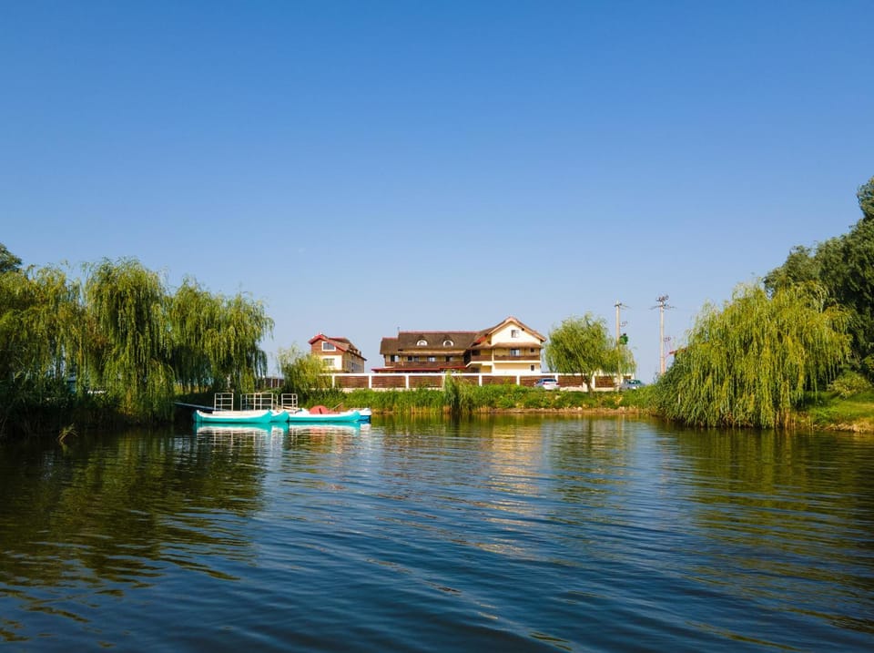 Danubiu Resort Docked boat in Romania