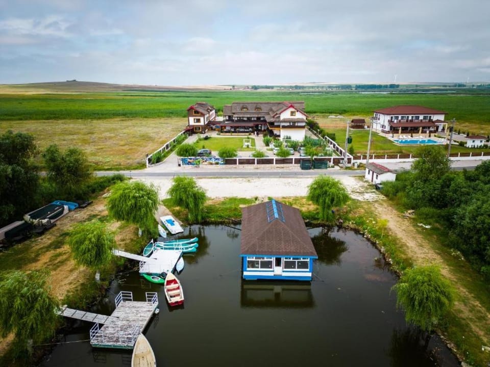 Danubiu Resort Docked boat in Romania