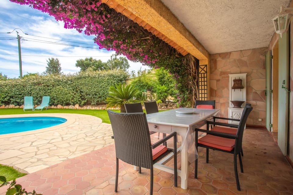 Property building, Living room, Swimming pool