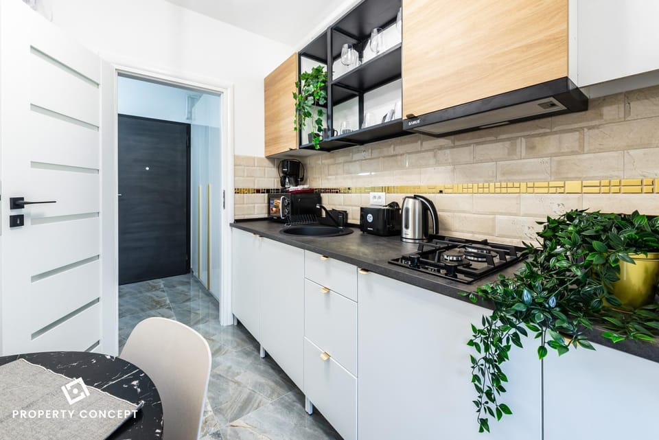 Coffee/tea facilities, Kitchen or kitchenette, stove