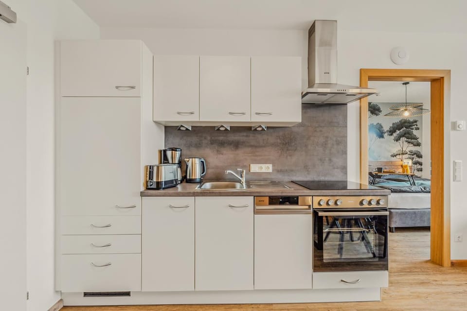 Kitchen or kitchenette, dishwasher
