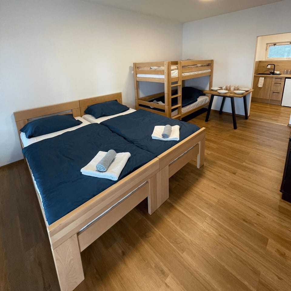 Bed, Kitchen or kitchenette, Photo of the whole room, Bedroom, bunk bed, towels