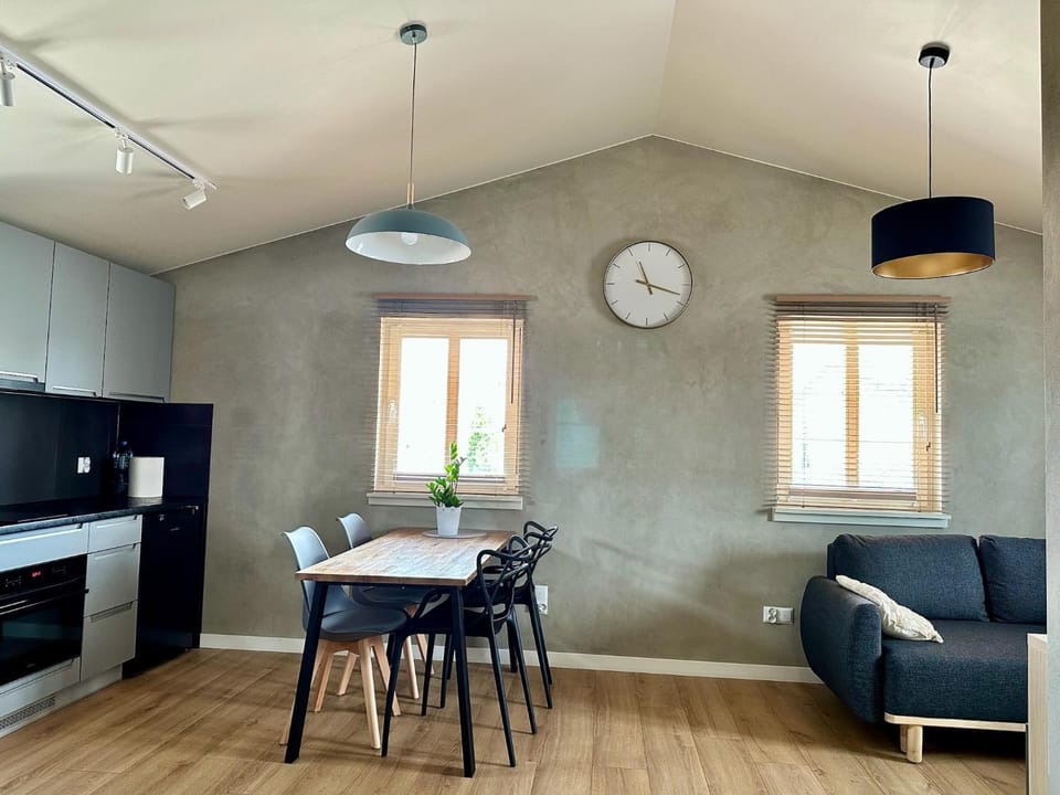 Kitchen or kitchenette, Living room, Dining area