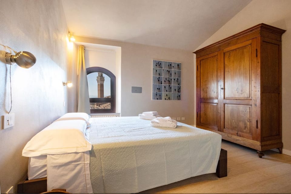 Bed, Photo of the whole room, Bedroom, towels, wardrobe