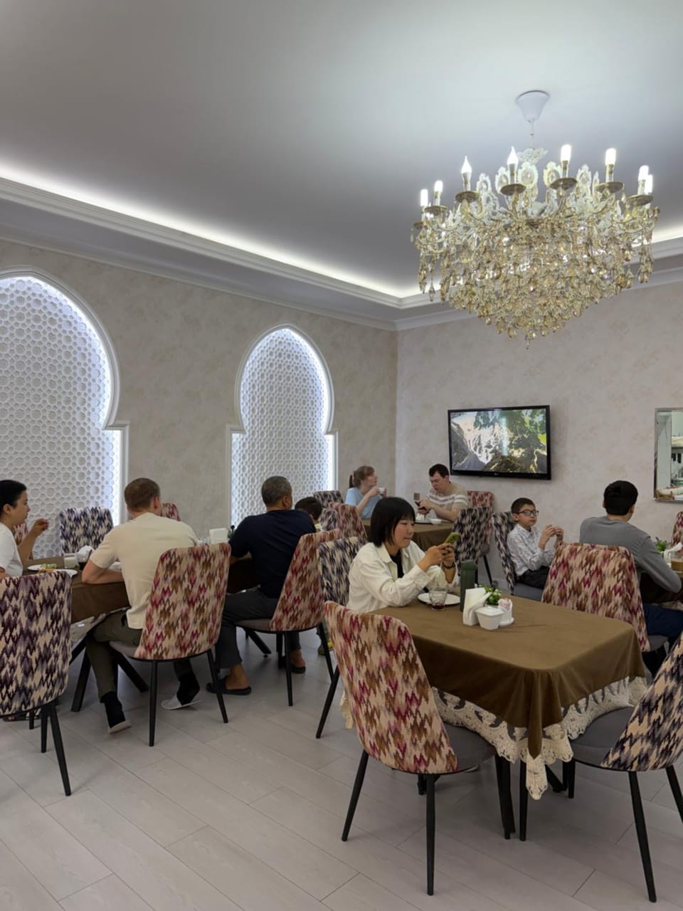 Restaurant/places to eat, People, TV and multimedia, Banquet/Function facilities, group of guests