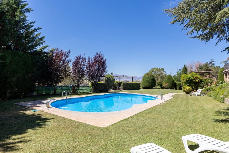 Property building, Living room, Swimming pool