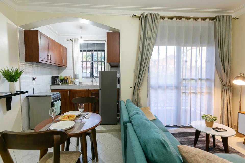 Kitchen or kitchenette, Living room, Dining area