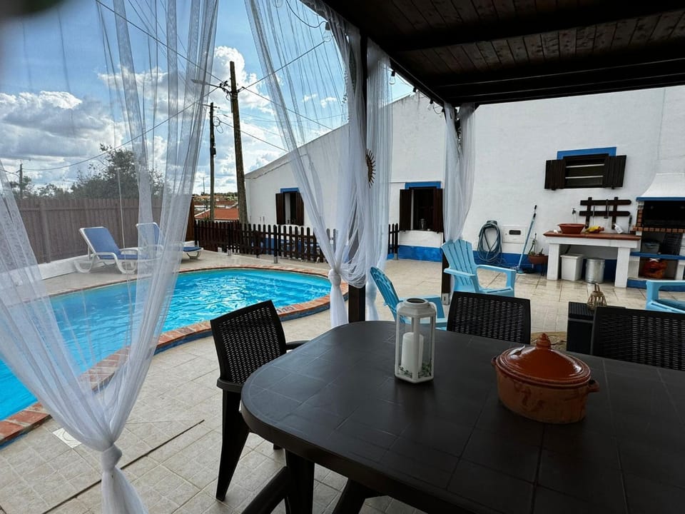 Property building, Living room, Swimming pool