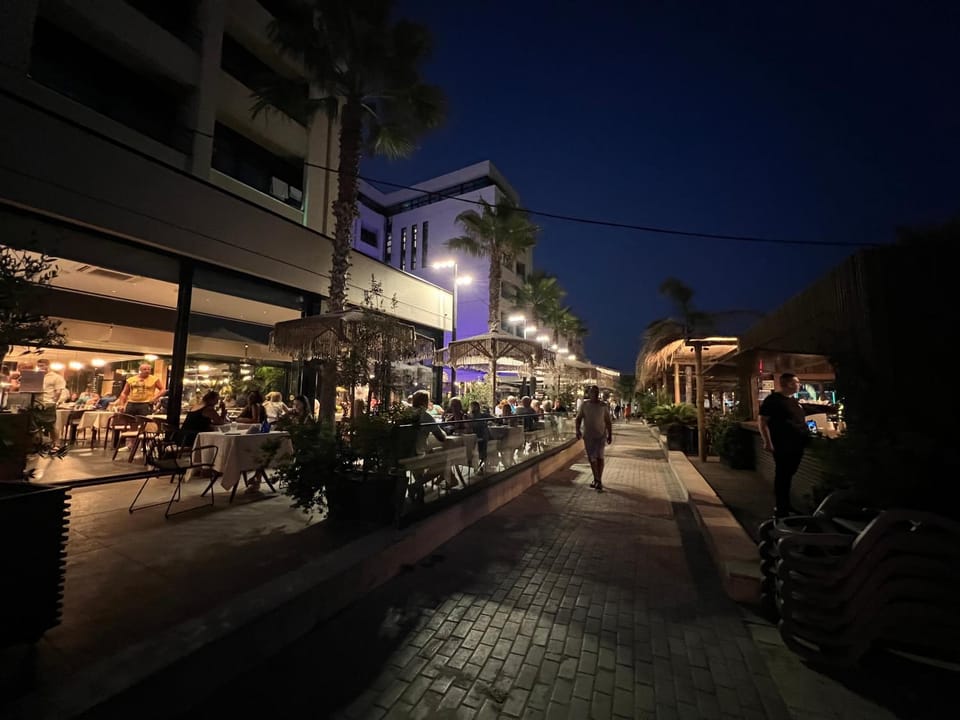 Property building, Restaurant/places to eat, Night, Location