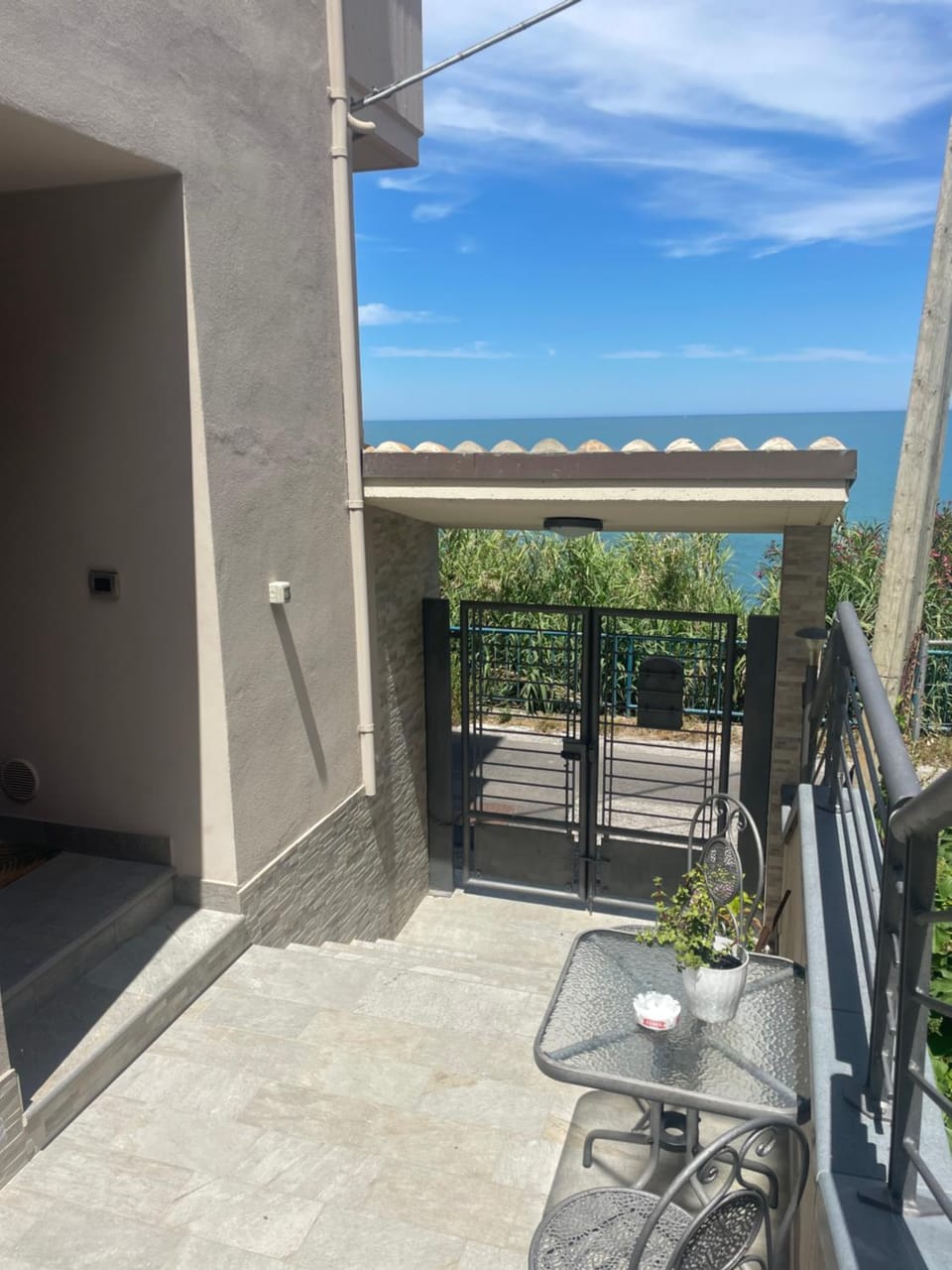 Patio, Day, Natural landscape, View (from property/room), Balcony/Terrace, Sea view
