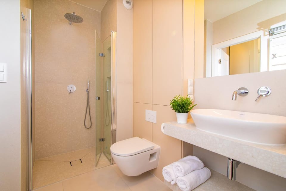 Shower, Toilet, Bathroom, towels