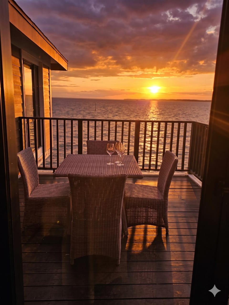 View (from property/room), Balcony/Terrace, Sea view, Sunset