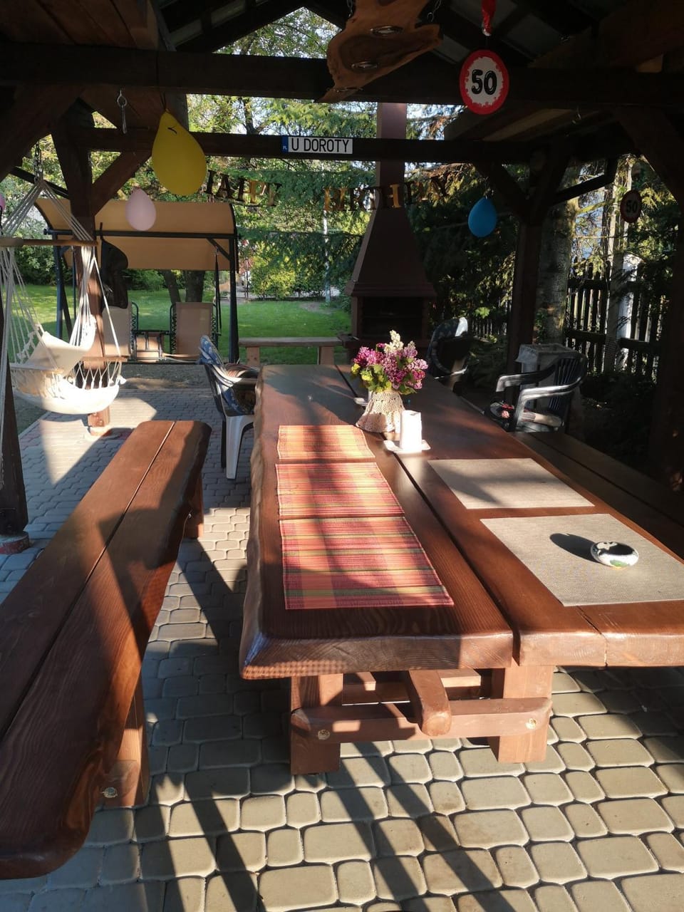 Spring, Garden, Seating area