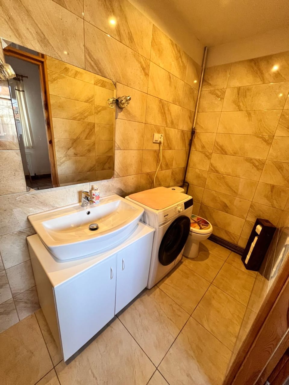 Toilet, washing machine