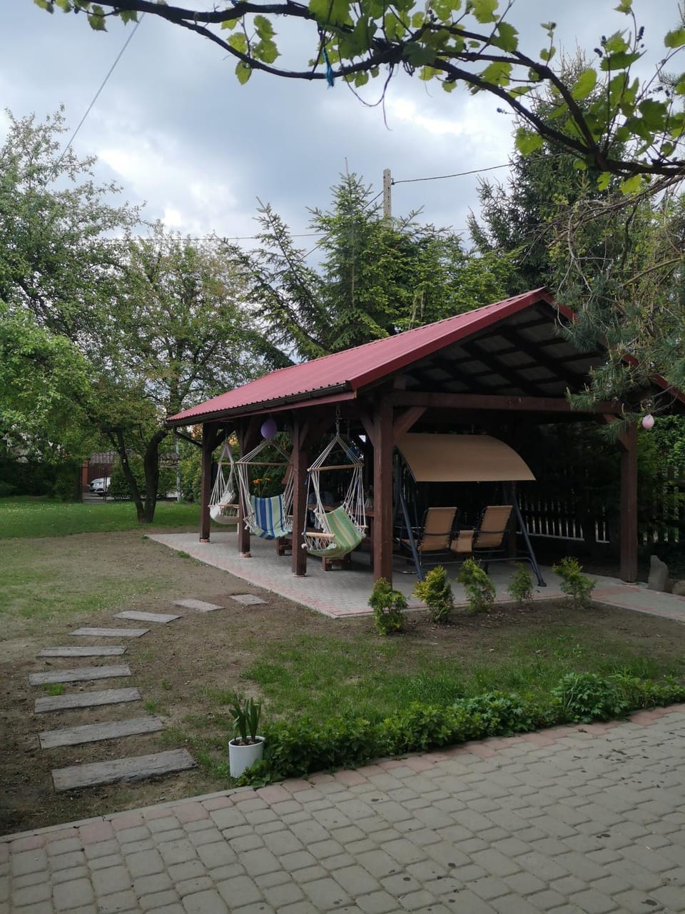 Property building, Natural landscape, Garden, Seating area
