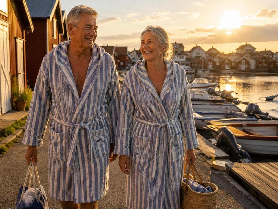 People, Natural landscape, Guests, Sunset, group of guests, Open Air Bath, towels
