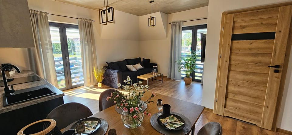 Kitchen or kitchenette, Living room, Dining area