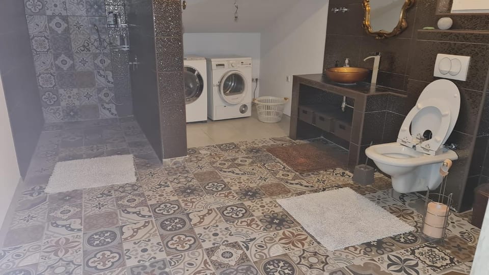 Toilet, Bathroom, washing machine, dryer