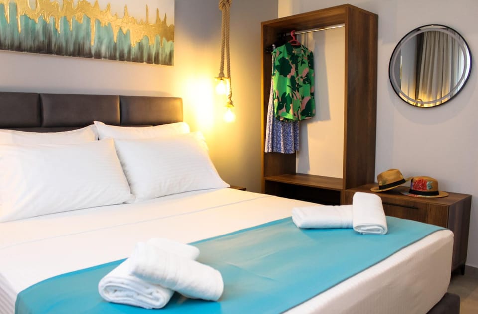 Bed, Photo of the whole room, Bedroom, towels, wardrobe