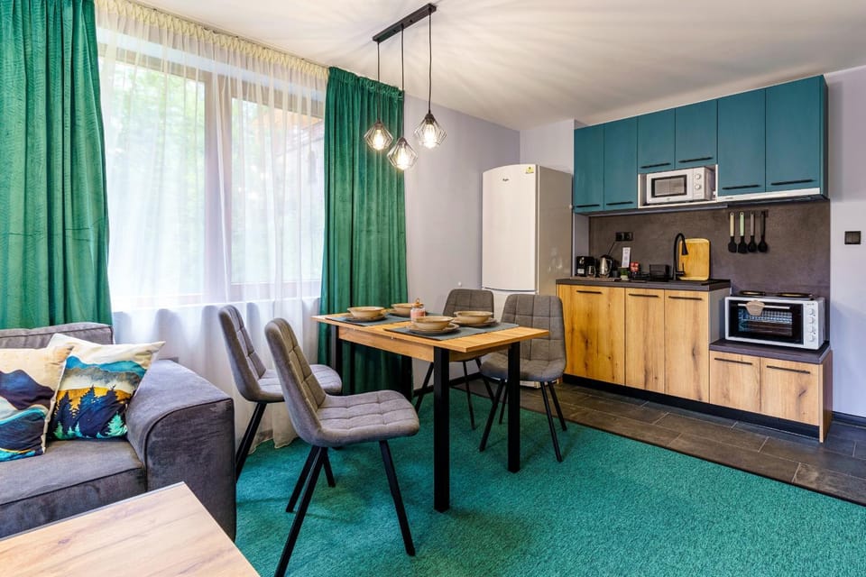 Kitchen or kitchenette, microwave, minibar, washing machine, dryer