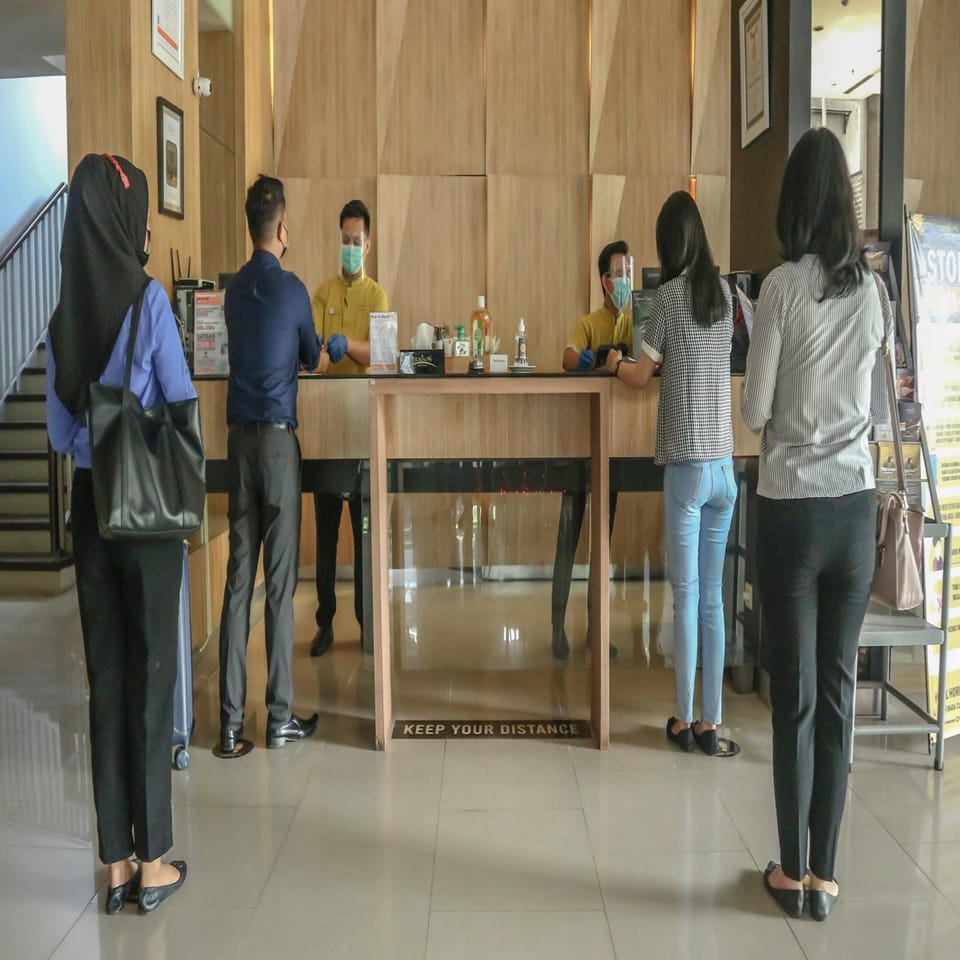 People, Lobby or reception