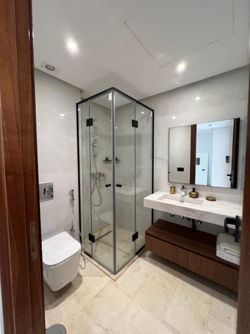 Shower, Toilet, Bathroom, towels