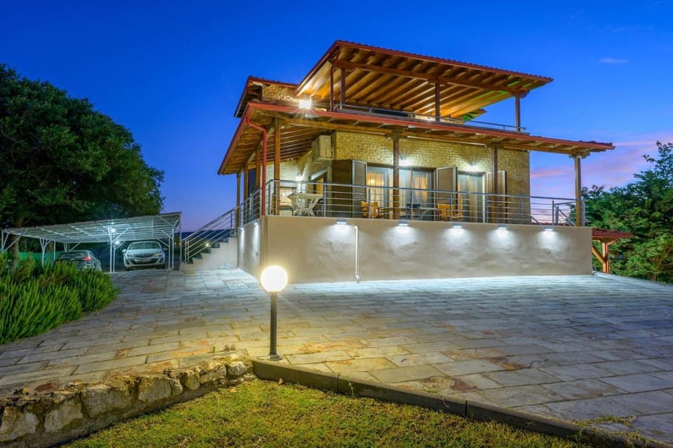 Property building, Night, Garden, View (from property/room), Garden view