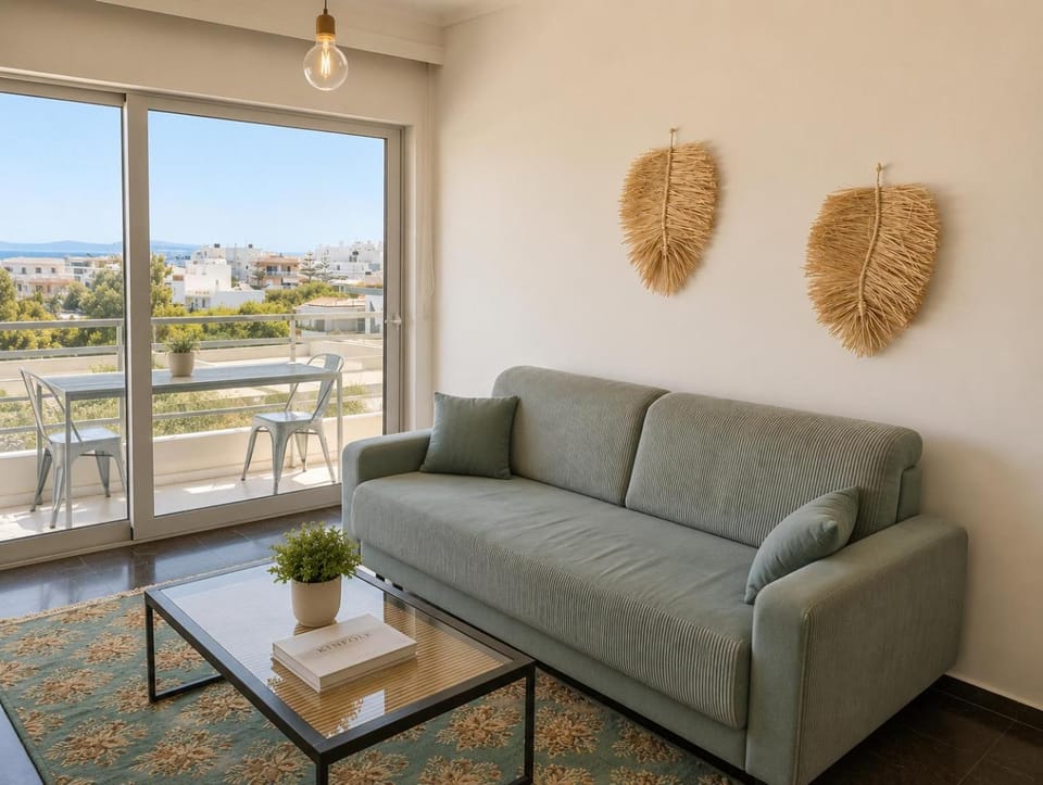 Panoramic White Blue Apartment in Decentralized Administration of the Aegean