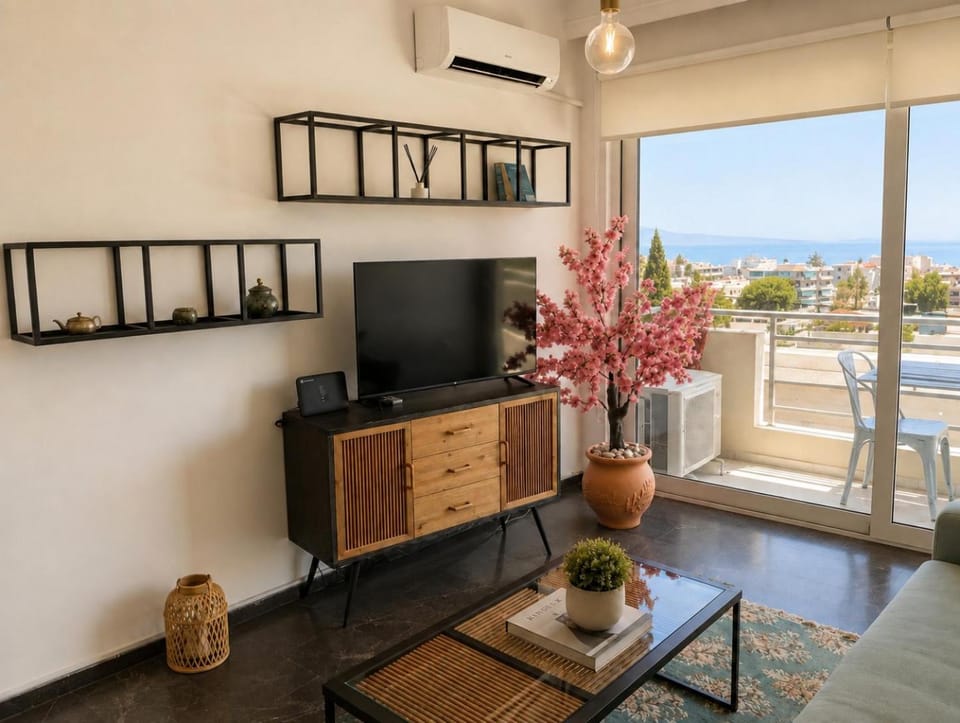 Panoramic White Blue Apartment in Decentralized Administration of the Aegean