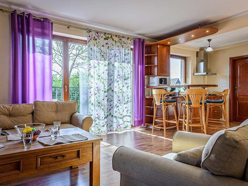 Kitchen or kitchenette, Living room, Seating area