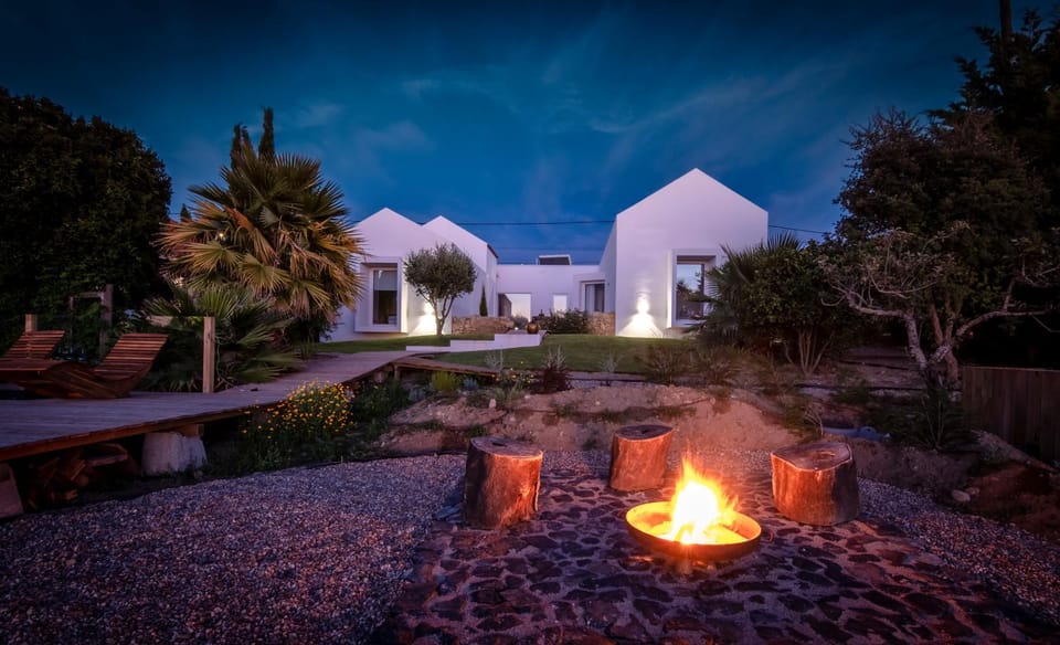 Property building, Night, Garden, Garden view