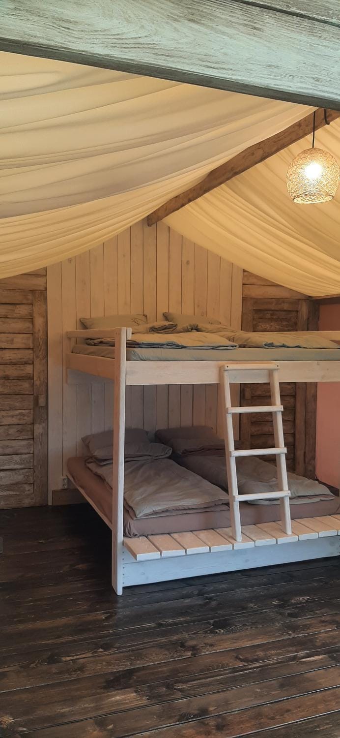 Photo of the whole room, Bedroom, bunk bed