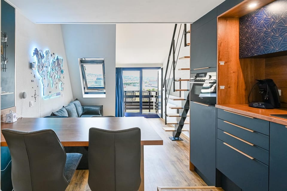 Kitchen or kitchenette, Living room, Dining area