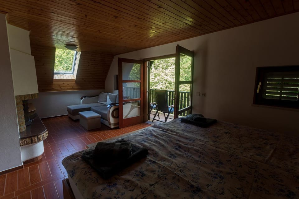 Bed, Living room, Photo of the whole room, Seating area, Bedroom