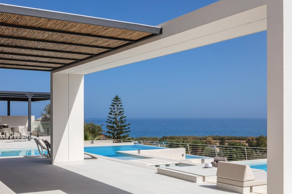 View (from property/room), Pool view, Sea view, sunbed
