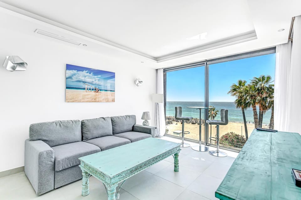 Natural landscape, Living room, Seating area, Sea view