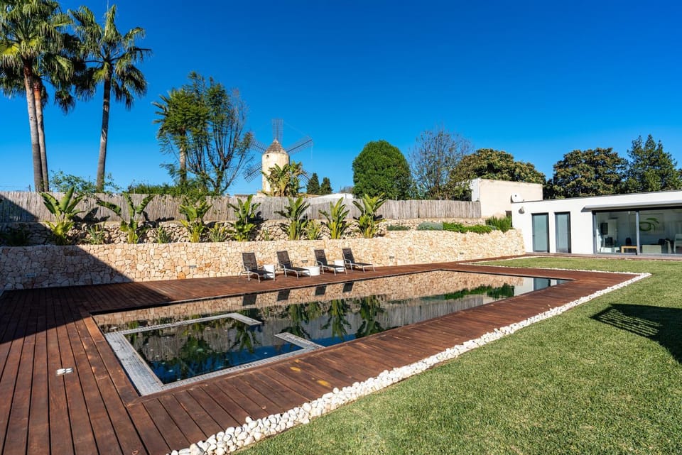 Property building, Living room, Swimming pool