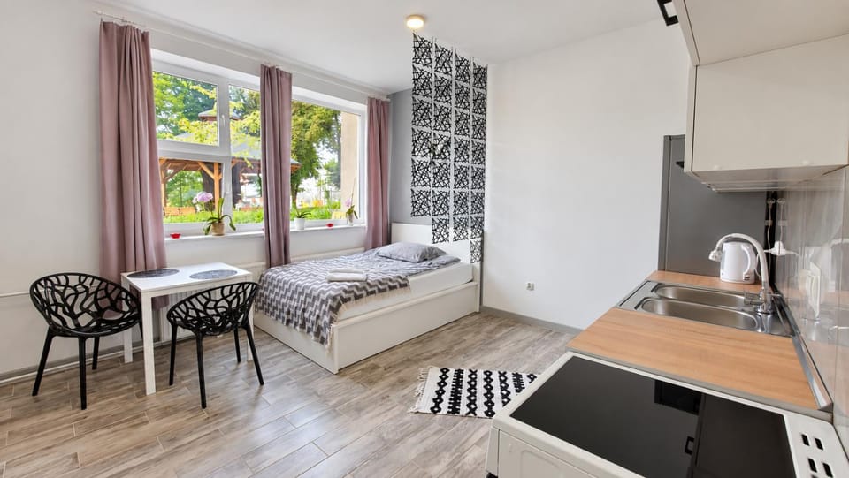 Bed, Kitchen or kitchenette, Photo of the whole room, Dining area, Bedroom