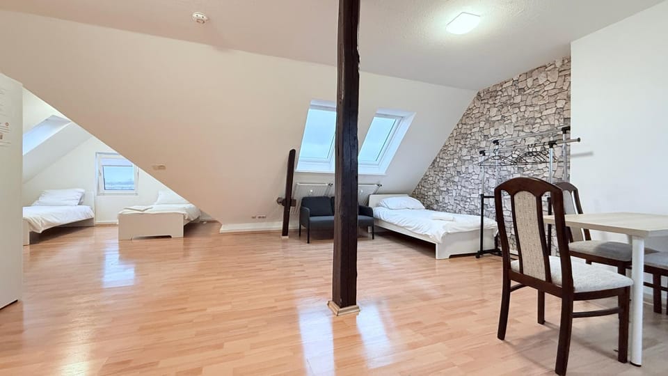 Bed, Living room, Photo of the whole room, Seating area, Bedroom