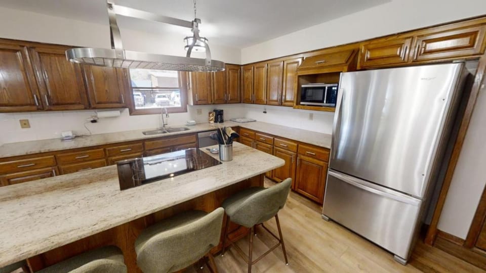 Kitchen or kitchenette, furniture, microwave, kitchen