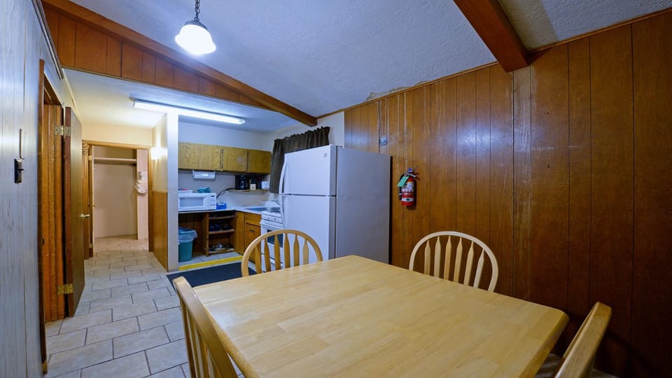 Kitchen or kitchenette, Dining area, Bedroom, furniture, kitchen