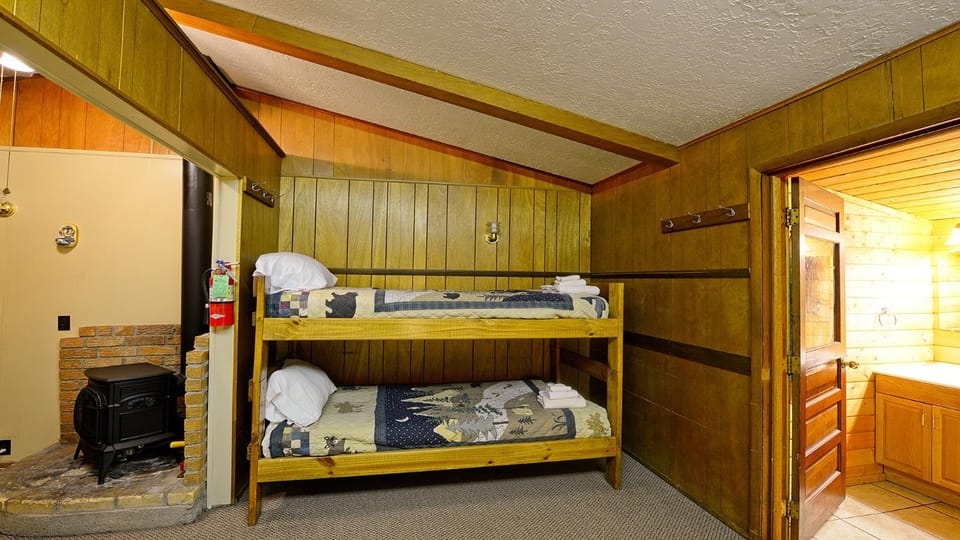 Bed, Bedroom, bunk bed, fireplace