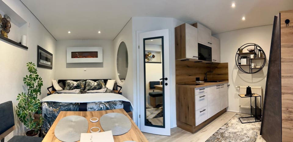 Bed, Kitchen or kitchenette, Photo of the whole room, Seating area, Bedroom