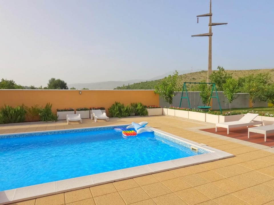 Natural landscape, Pool view, Swimming pool, sunbed